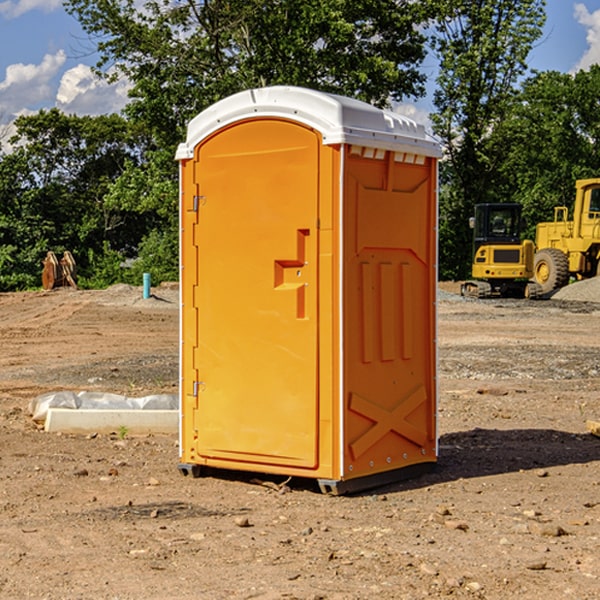 how often are the portable restrooms cleaned and serviced during a rental period in Coolidge